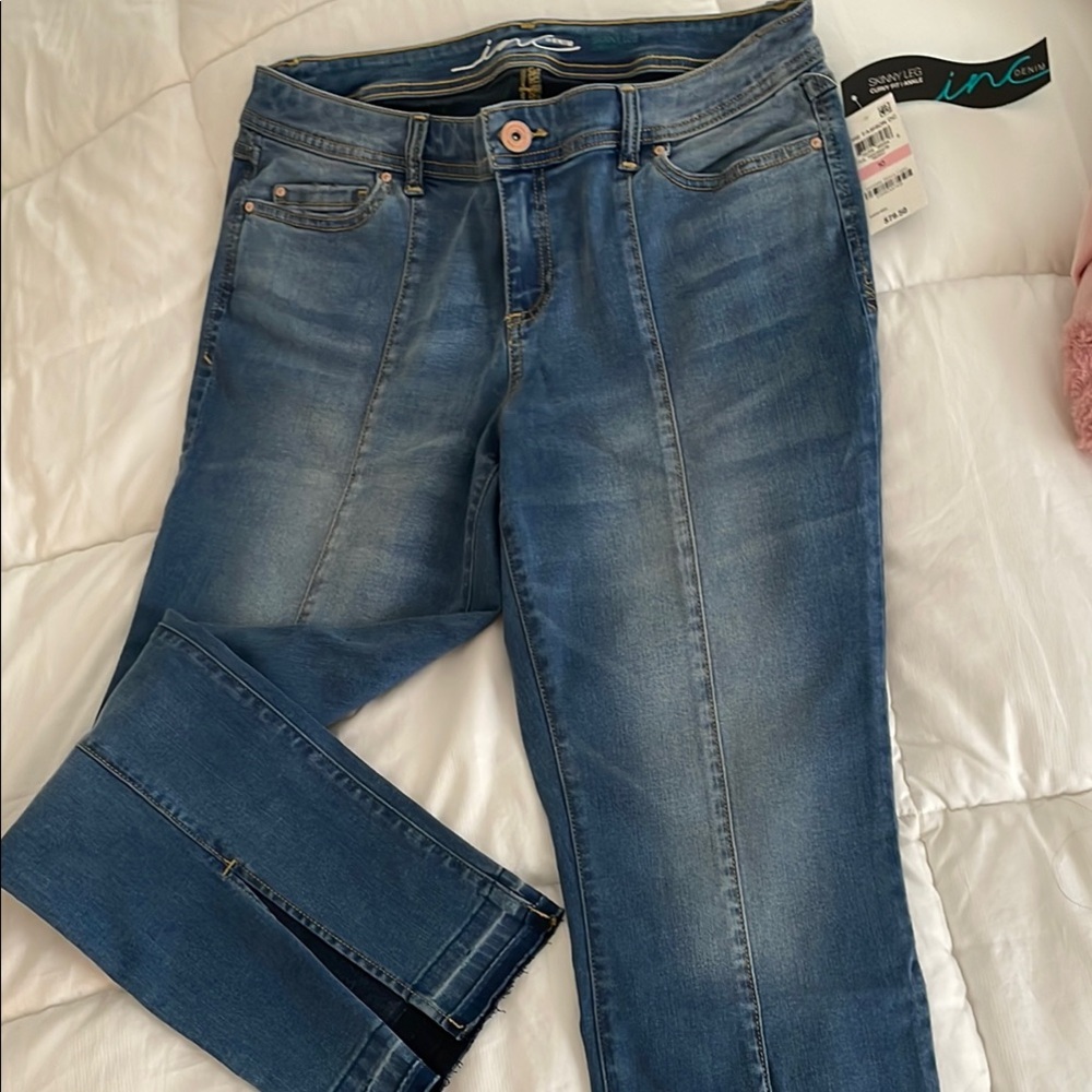 NEW! INC International Concepts Women's Denim Straight Leg Jeans - Size 10